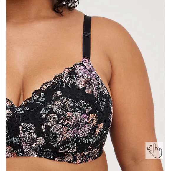 LIGHTLY LINED EVERYDAY WIRE-FREE BRA - LACE FLORAL WITH 360° BACK SMOOTHING™ - Picture 7 of 12